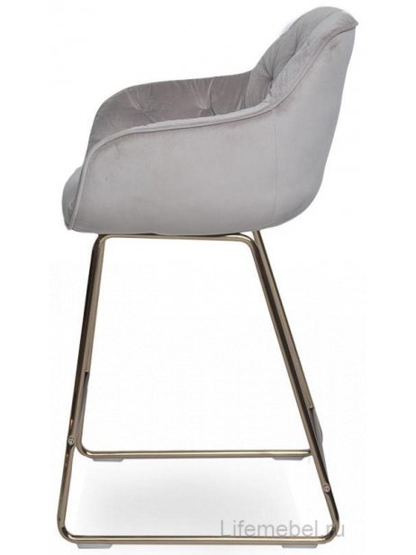 Полубарный стул D12 бархат light smoky vic 6 / golden