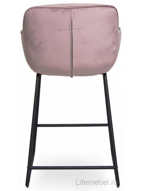 Полубарный стул D12 бархат old pink vic 18 / black