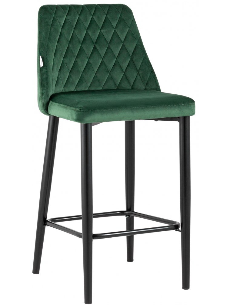 Полубарный стул Даррен велюр зеленый