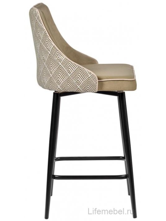 Полубарный стул Dave оливковый с жаккардом
