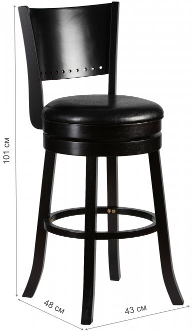 Полубарный стул Tony Counter капучино черный