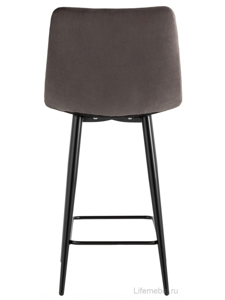 Полубарный стул Джейми пепельно-серый велюр