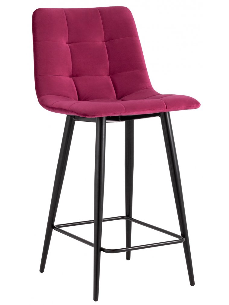 Полубарный стул Джейми винный велюр