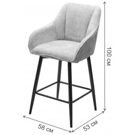 Полубарный стул Eryk 180 поворотный