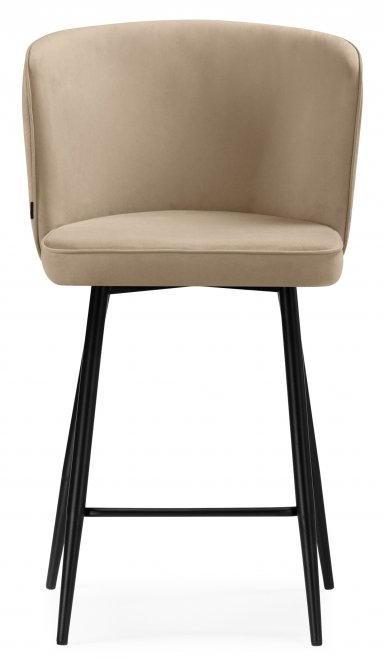 Полубарный стул Фрибур бежевый (velutto 05) / черный