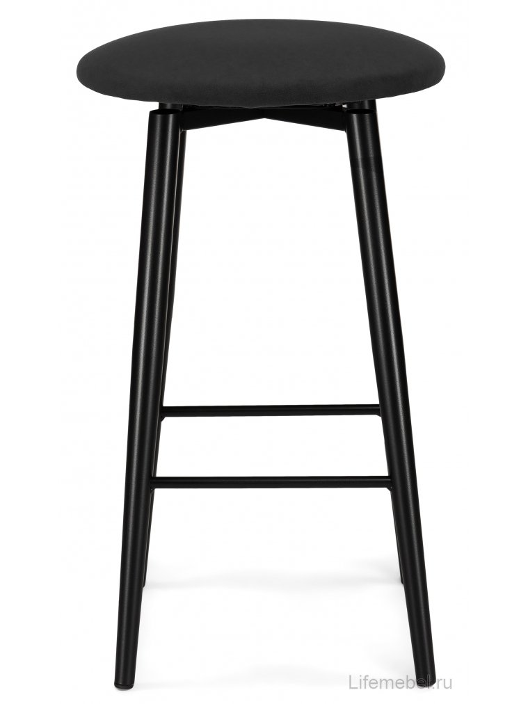 Полубарный стул Гангток крутящийся черный / черный матовый
