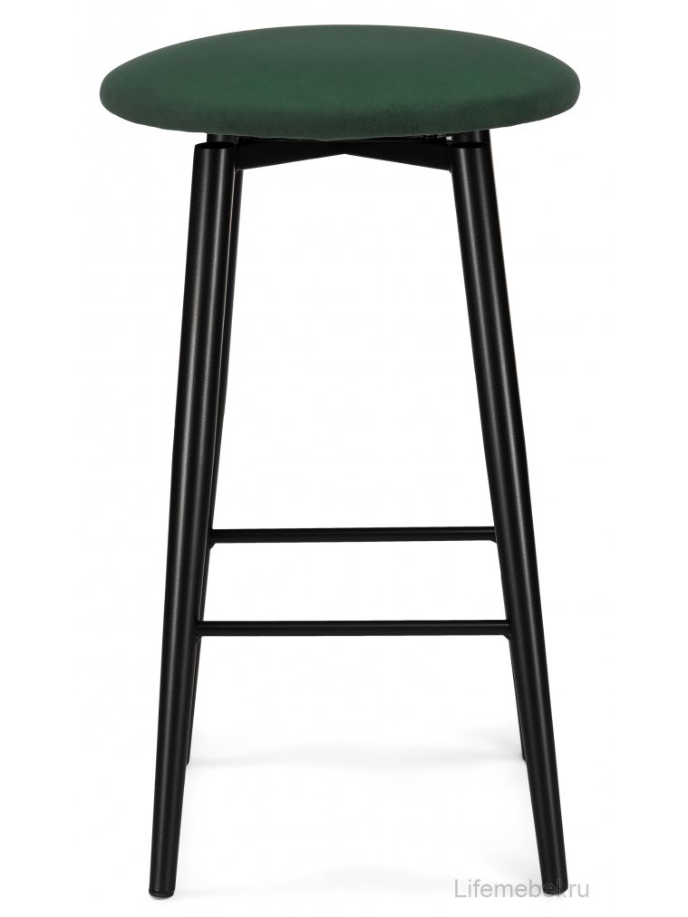 Полубарный стул Гангток крутящийся изумруд / черный матовый
