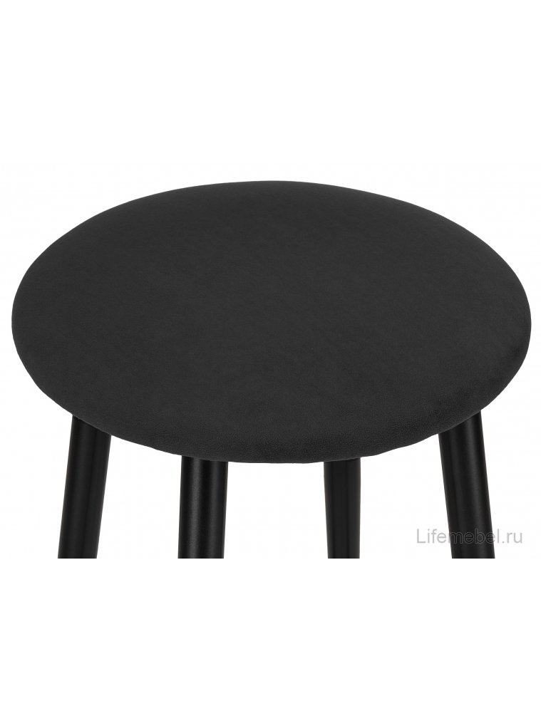 Полубарный стул Гангток крутящийся катания блэк / черный матовый