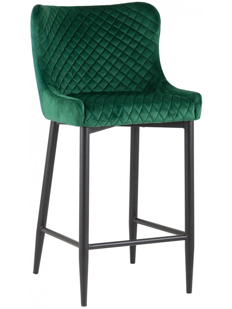 Полубарный стул Гринок изумрудный / черный матовый