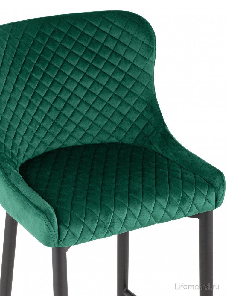 Полубарный стул Гринок изумрудный / черный матовый