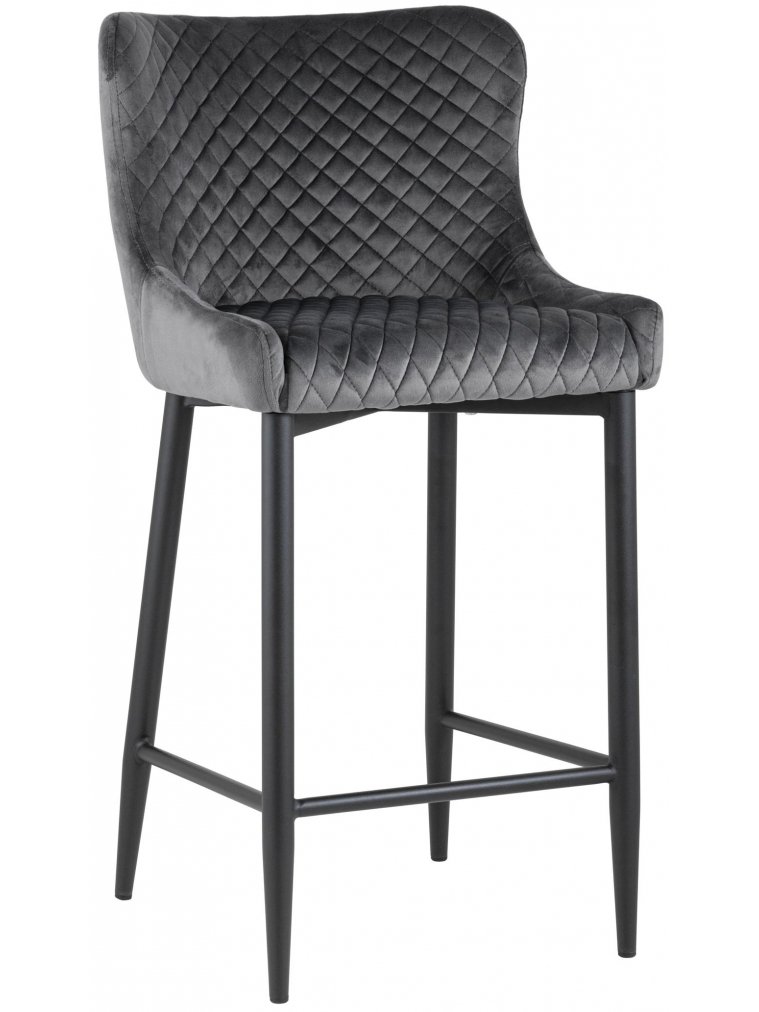 Полубарный стул Гринок серый / черный матовый