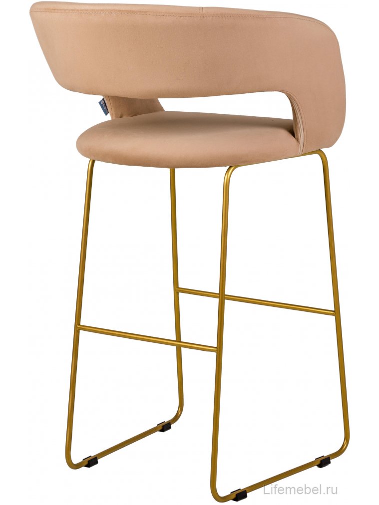 Полубарный стул Hugs бежевый / link золото