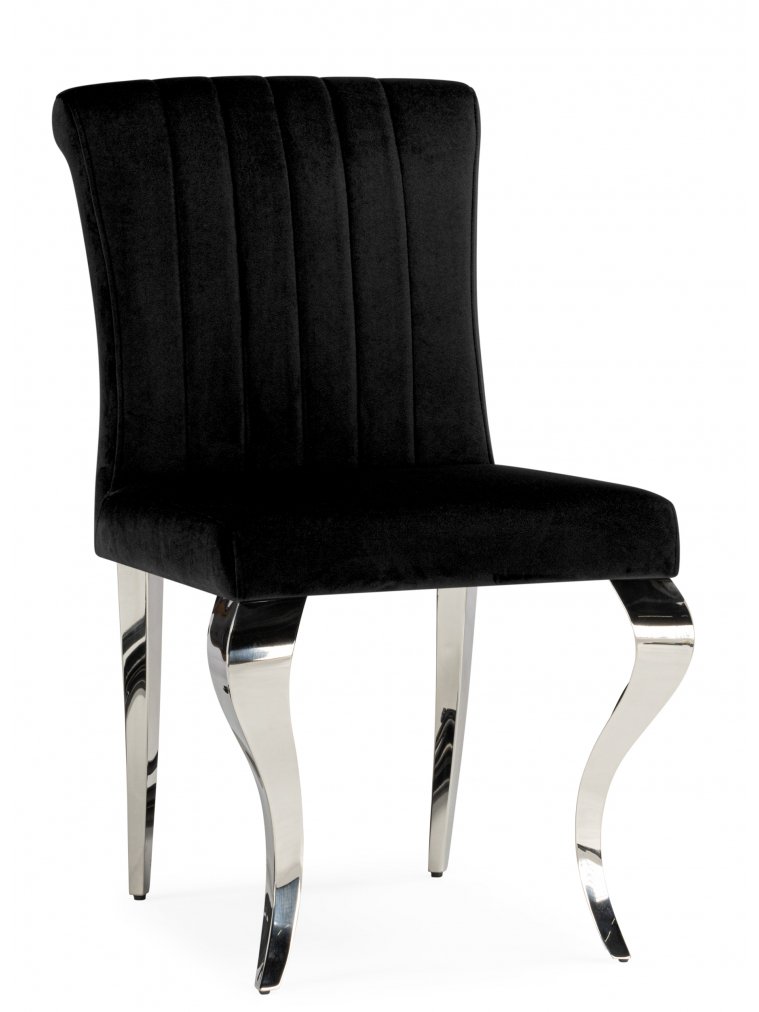 Стул на металлокаркасе Joan черный / хром