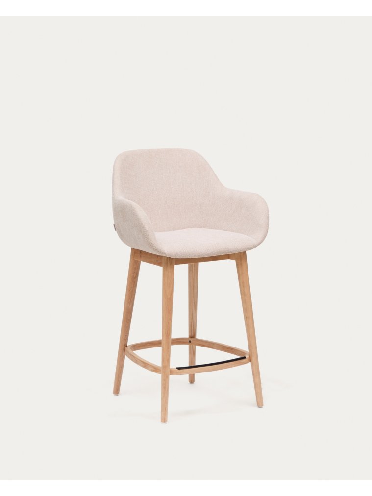 Полубарный стул Konna бежевый / ясень светлый