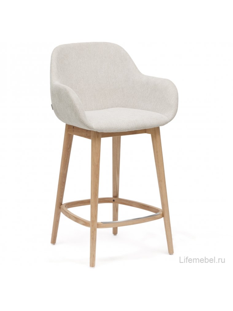 Полубарный стул Konna бежевый / ясень светлый