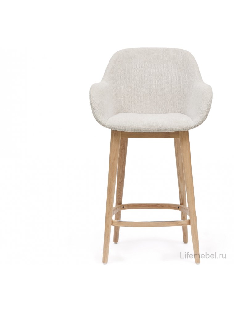 Полубарный стул Konna бежевый / ясень светлый
