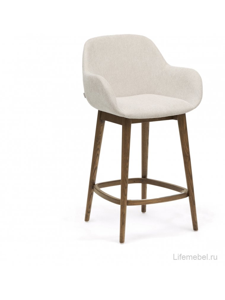 Полубарный стул Konna бежевый / ясень темный