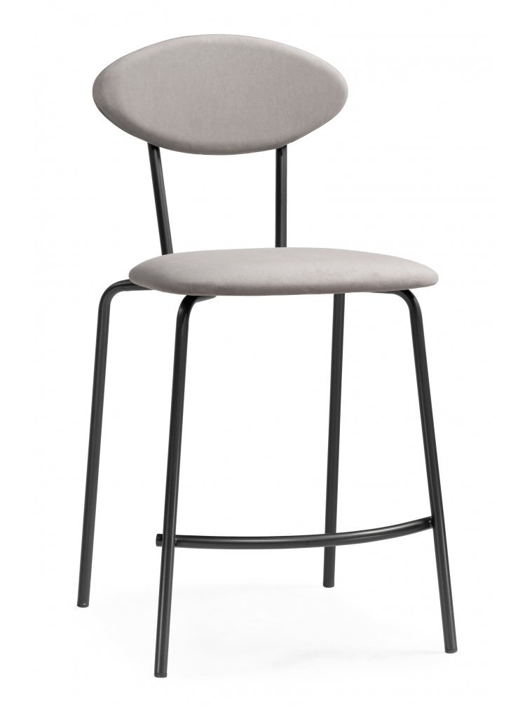 Полубарный стул Коумо катания смок / черный матовый