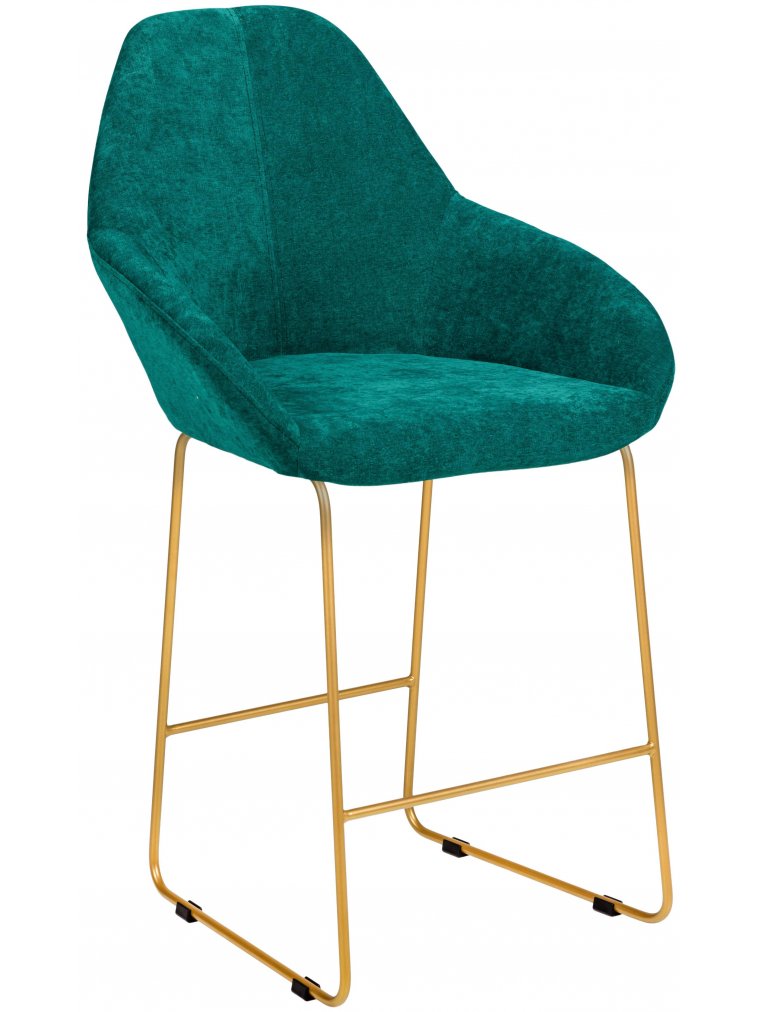Полубарный стул Kent Линк изумрудный / золото