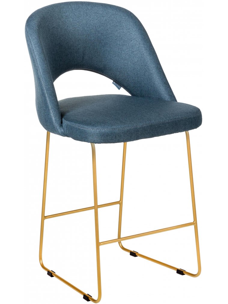 Полубарный стул Lars Линк синий / золото