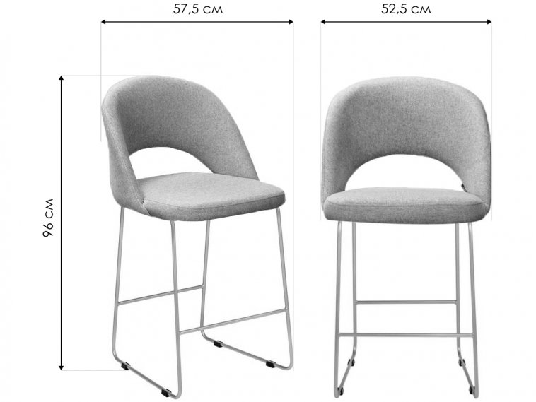 Полубарный стул Lars Линк жёлтый / золото