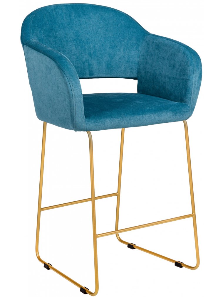 Полубарный стул Oscar Линк блю / золото