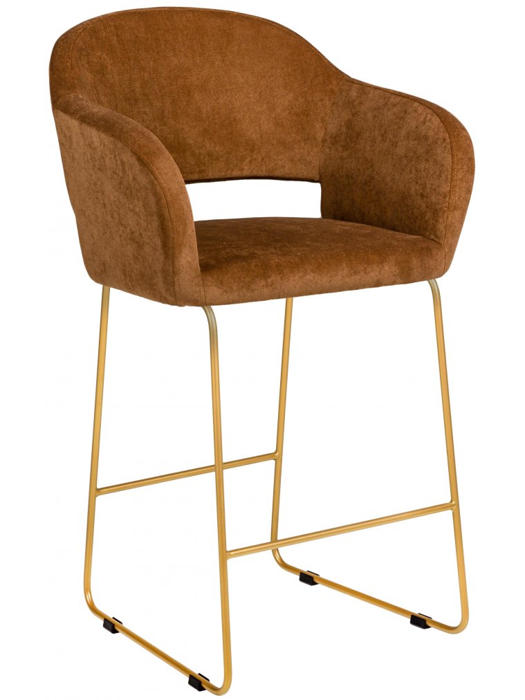 Полубарный стул Oscar Линк коричневый / золото