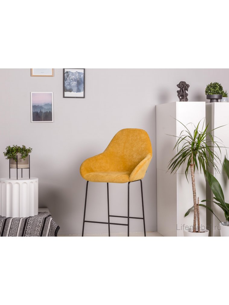 Полубарный стул Kent желтое / линк