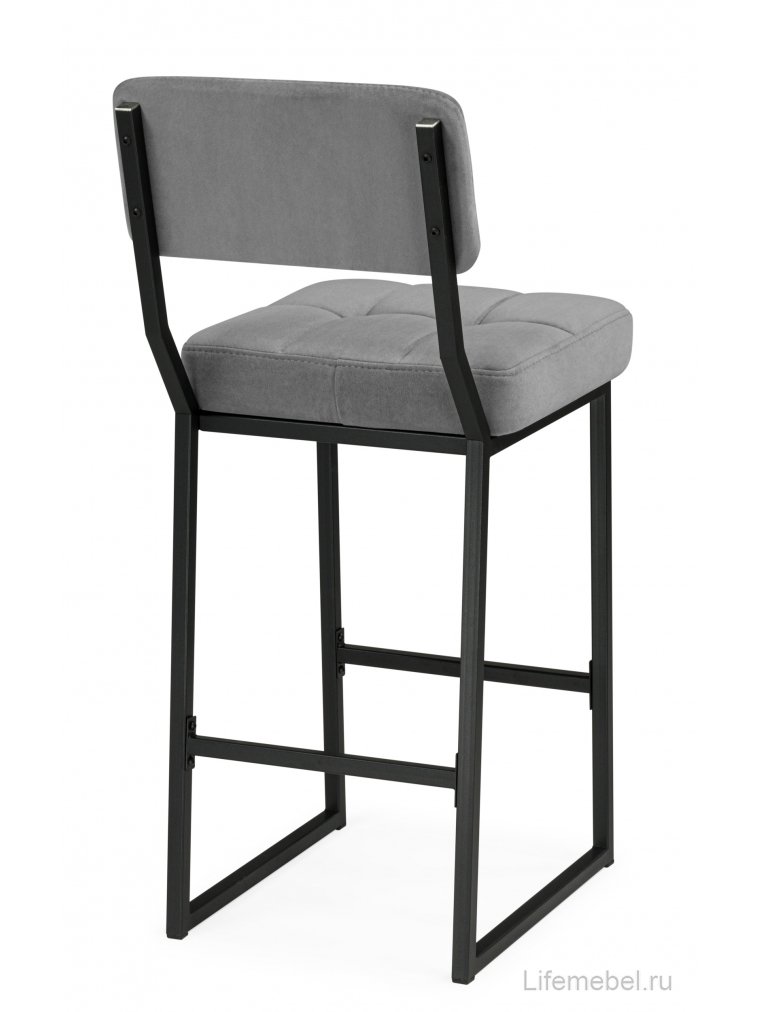 Полубарный стул Ларс selfie grey / черный