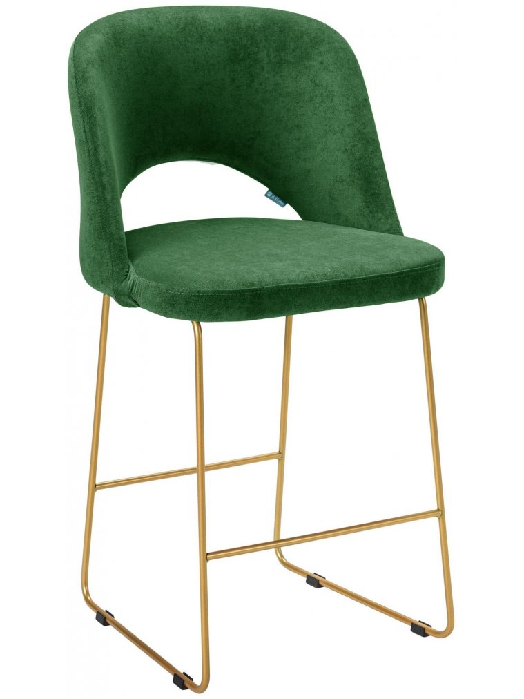 Полубарный стул Lars зеленый / золото