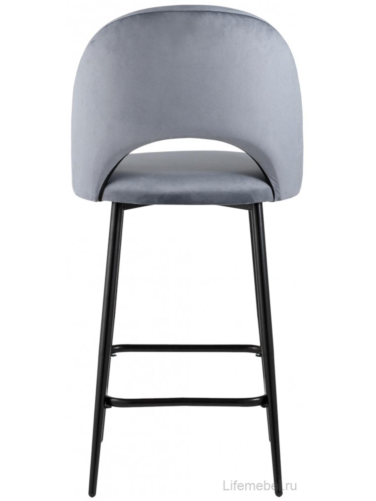 Полубарный стул Маркл велюр серый