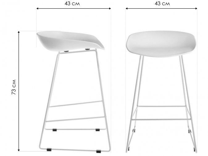 Полубарный стул Neo белый
