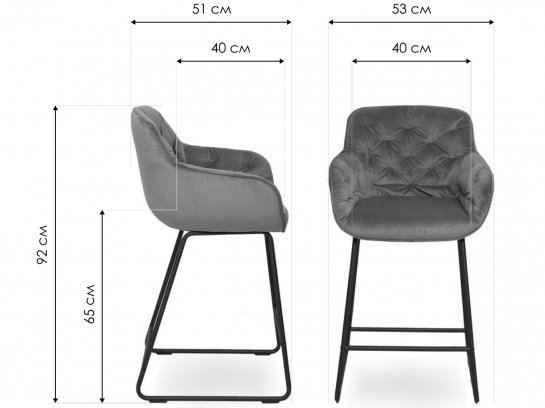 Полубарный стул D12 vic 67 / golden