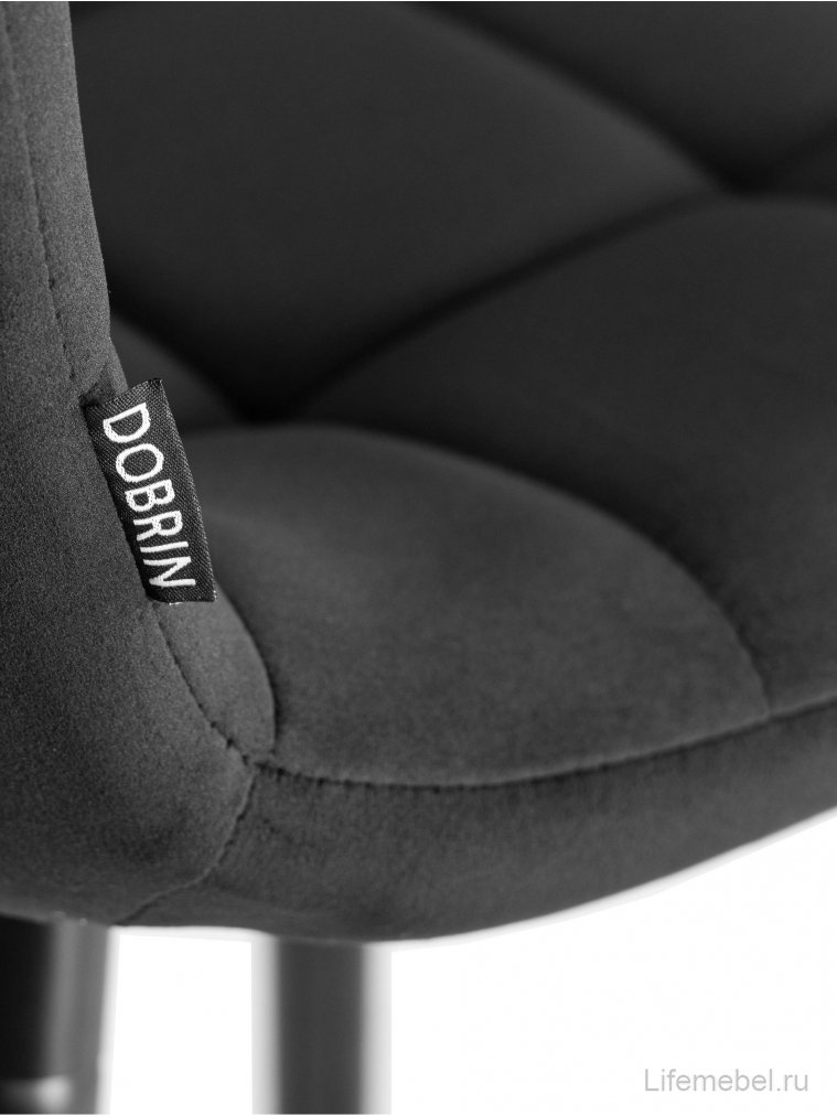 Полубарный стул Olivia черный велюр / черный матовый