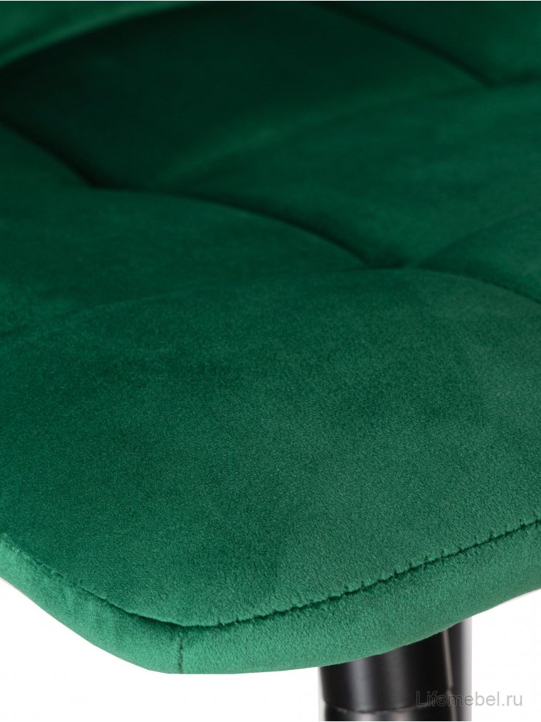 Полубарный стул Olivia зелёный велюр / черный матовый