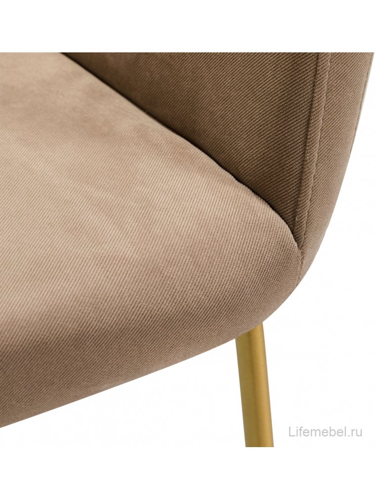 Полубарный стул Oscar Diag beige / линк золото