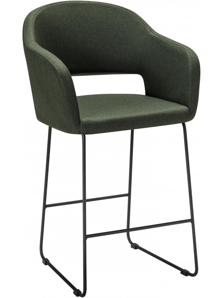 Полубарный стул Oscar тёмно-зеленый / линк