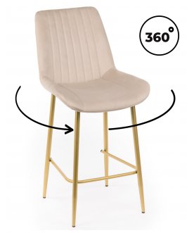 Полубарный стул Седа бежевый (zd 210) / золотой