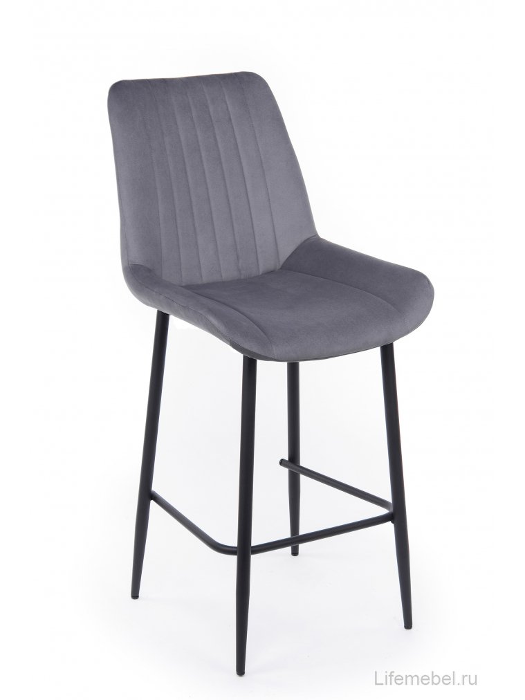 Полубарный стул Седа 360 темно-серый (zd 995) / черный