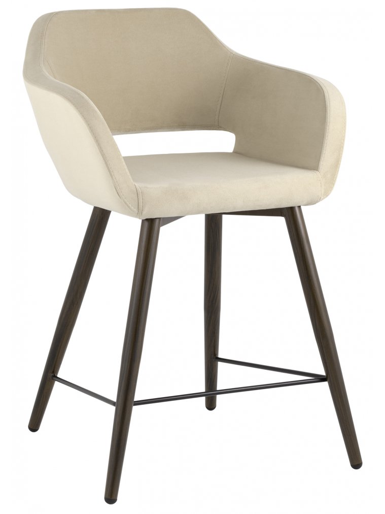 Полубарный стул Симона бежевый велюр
