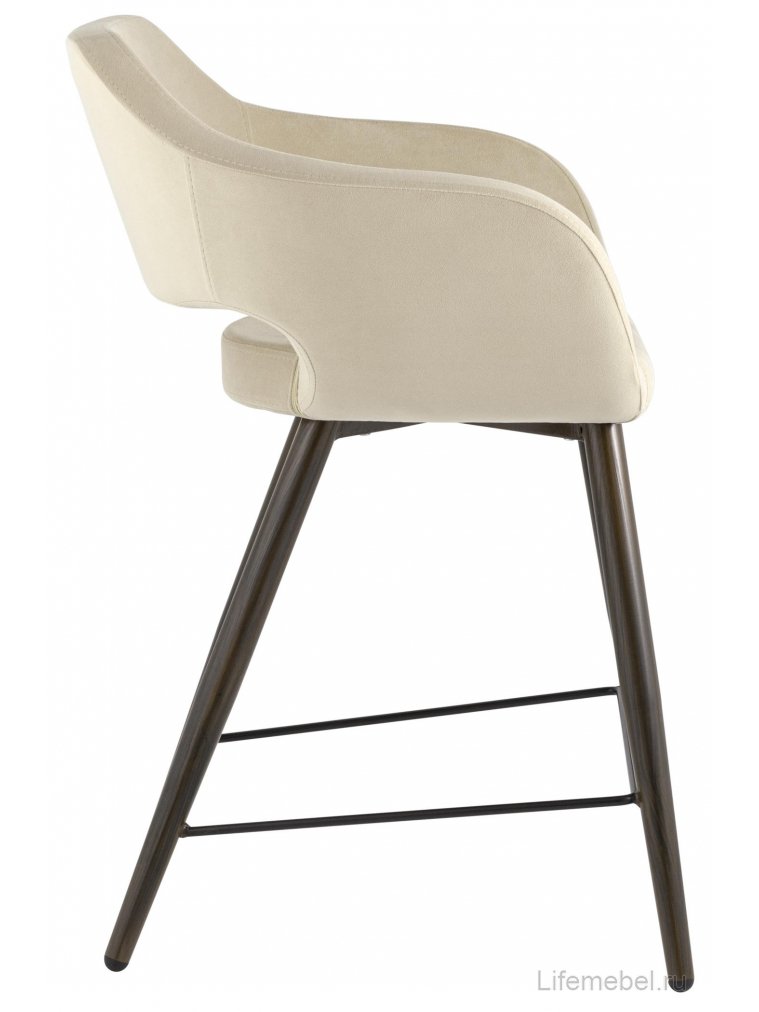 Полубарный стул Симона бежевый велюр