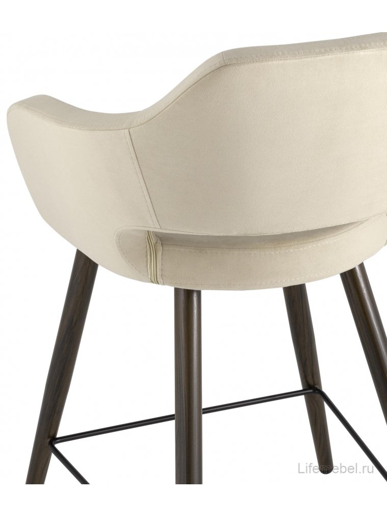 Полубарный стул Симона бежевый велюр