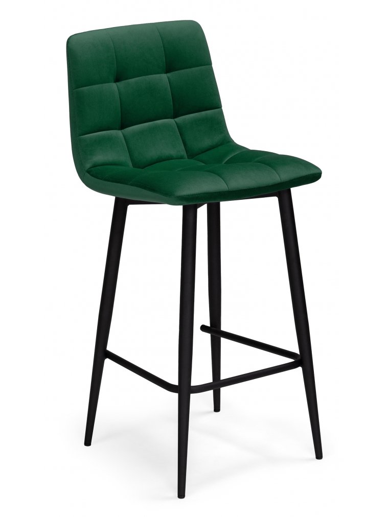 Полубарный стул Симпл зеленый ZD 667 / черный каркас