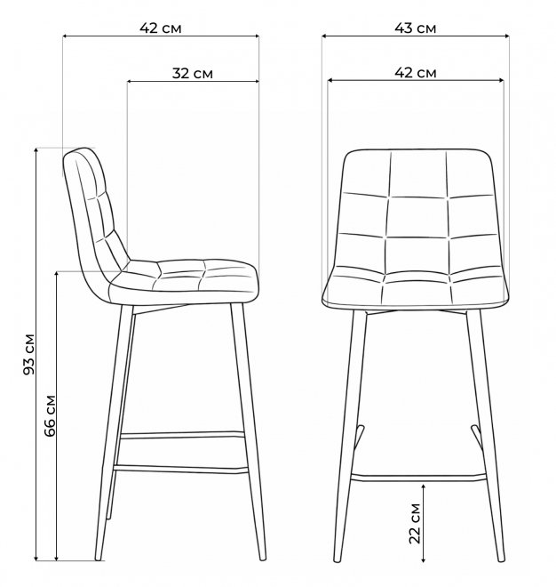 Полубарный стул Симпл зеленый (hl 56) / черный каркас
