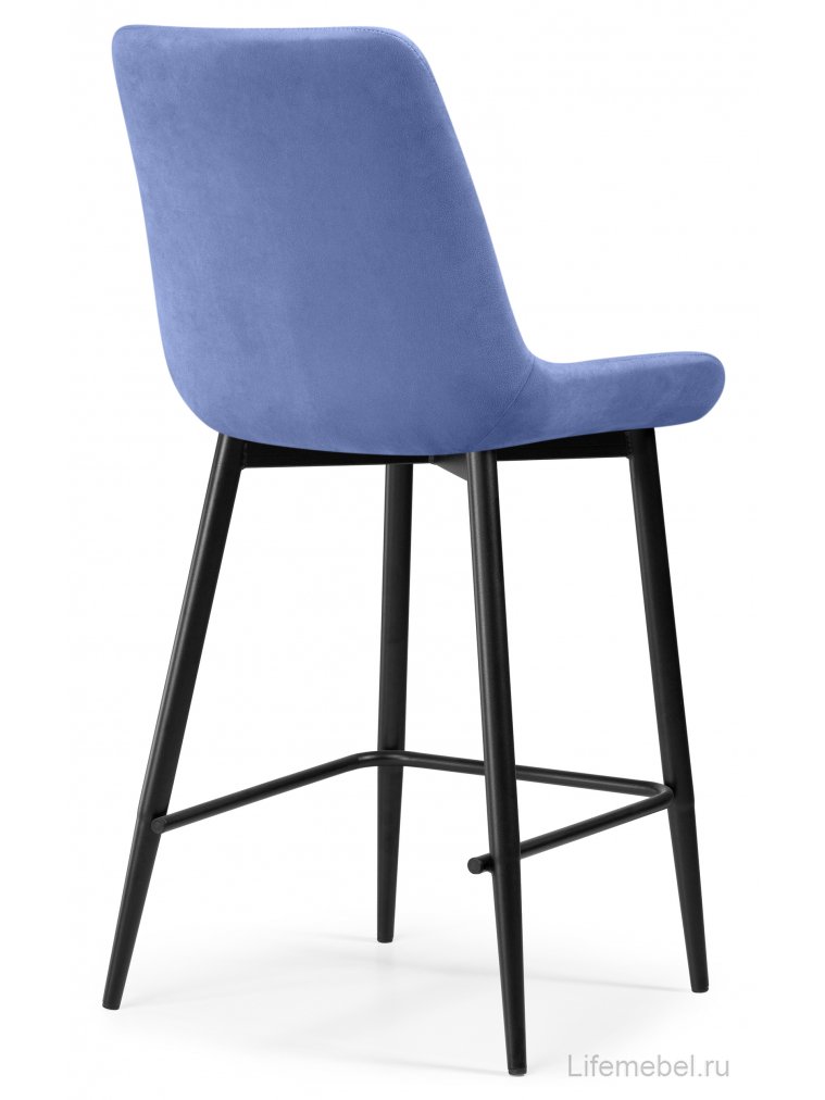 Полубарный стул Стронг вращающийся синий ZD 754 / черный каркас