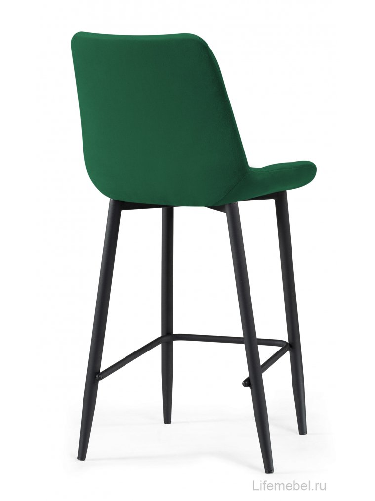 Полубарный стул Стронг вращающийся зеленый ZD 667 / черный каркас