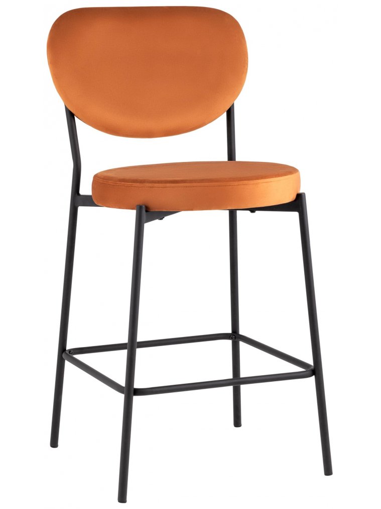 Полубарный стул Тунор 2 велюр терракотовый