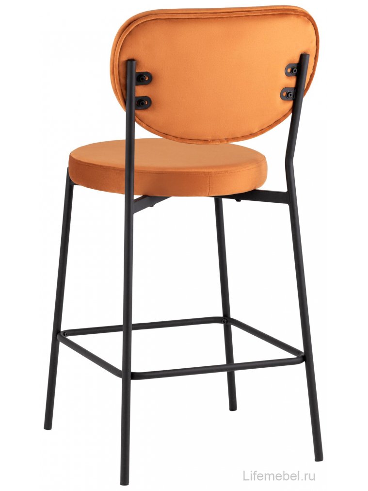 Полубарный стул Тунор 2 велюр терракотовый