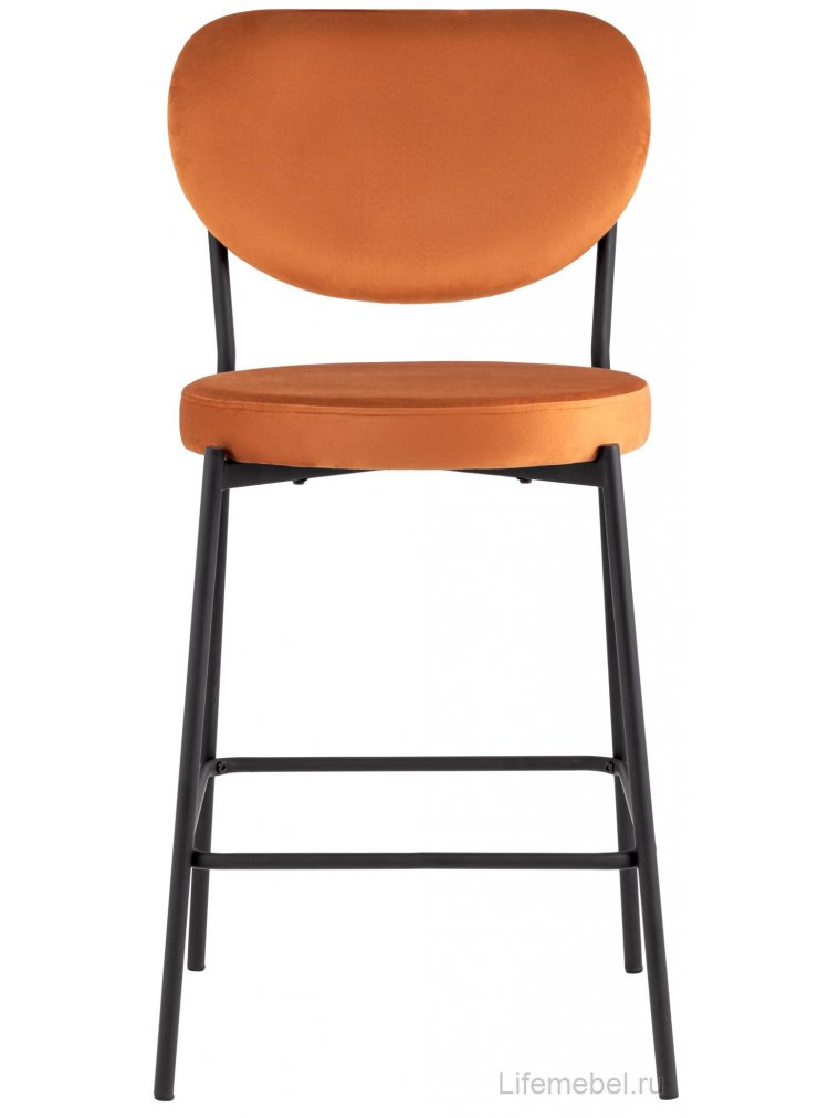 Полубарный стул Тунор 2 велюр терракотовый