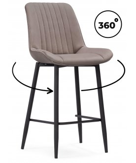 Барный стул Вейв вращающийся темно-серый (hl 9) / черный каркас